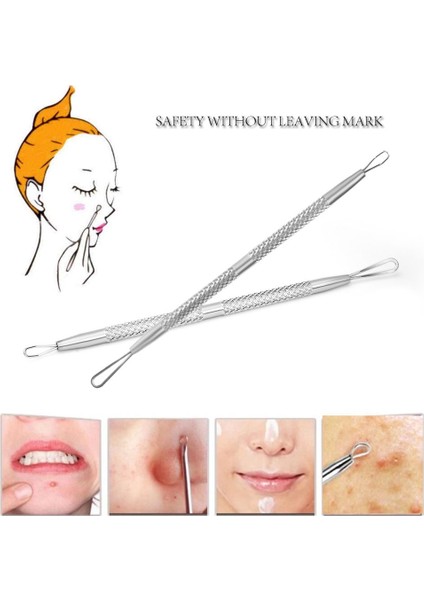 Profesyonel Paslanmaz Çelik Siyah Nokta Komedon Akne Sivilce Leke Çıkarıcı Sökücü Aracı (Yurt Dışından) fiyatları