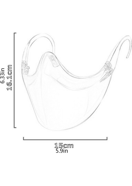 Koruyucu Pc Yüz Maskesi Şeffaf Çok Renkli Asılı Kulak Tipi Kapak (Yurt Dışından)