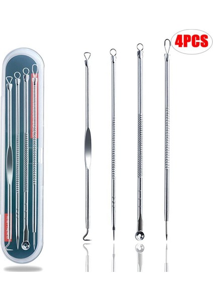 Adet Paslanmaz Çelik Akne Temizleme Iğneleri Sivilce Siyah Nokta Remover Araçları Kaşık Yüz Cilt Bakımı Araçları Iğneler Yüz Gözenek Temizleyici (Yurt Dışından)