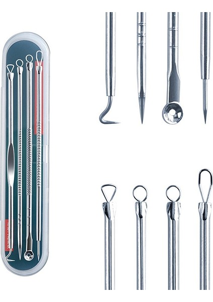 Adet Paslanmaz Çelik Akne Temizleme Iğneleri Sivilce Siyah Nokta Remover Araçları Kaşık Yüz Cilt Bakımı Araçları Iğneler Yüz Gözenek Temizleyici (Yurt Dışından) fırsatları