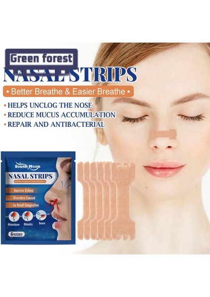 Yeşil Orman Burun Çıkartmaları Nefes Alabilir Horlamayı Durdur Burun Yamaları Sağlık (Yurt Dışından) fırsatları