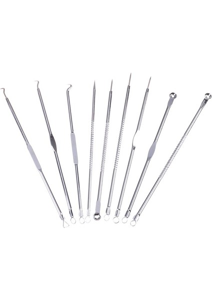 9 Adet Yüz Akne Siyah Nokta Çıkarıcı Iğneler Çıkarıcı Sivilce Leke Komedon Temizleme Kiti Çift Kafa Yüz Bakımı Aracı (Yurt Dışından) fırsatları