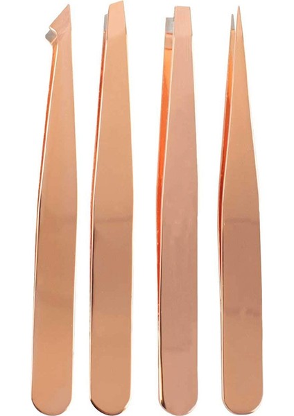 Parça Kaş Cımbız Seti-Çeşitli Sivri ve Açılı Pembe Altın (Yurt Dışından)