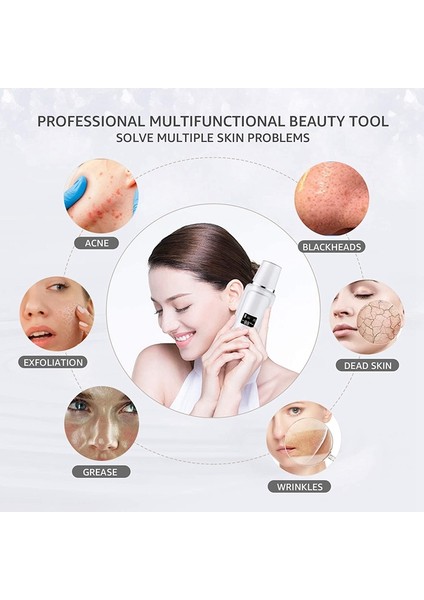 Ultrasonik Yüz Cilt Scrubber Temizleyici Yüz Masajı Cilt Bakımı Temizleyici Iyon Akne Siyah Nokta Remover Soyma Küreği (Yurt Dışından) fırsatları