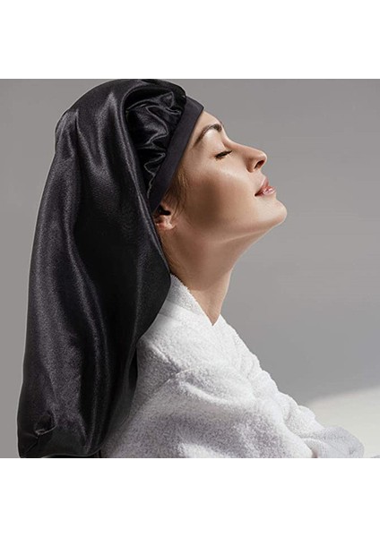 Trendygirl Uzun Saç Wrap Elastik Siyah Kadın Makyaj Yıkama Yüz Saten Kap (Yurt Dışından) modelleri