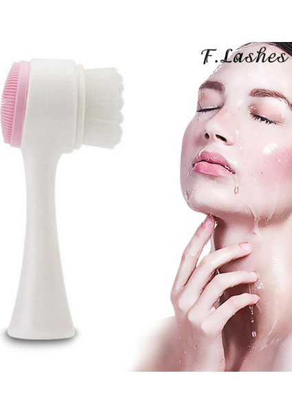 Çift Taraflı Silikon Yüz Temizleme Fırçası Yüz Temizleyici Siyah Nokta Temizleme Ürünü Gözenek Temizleyici Eksfoliatör Yüz Fırçalama Fırçası (Yurt Dışından)