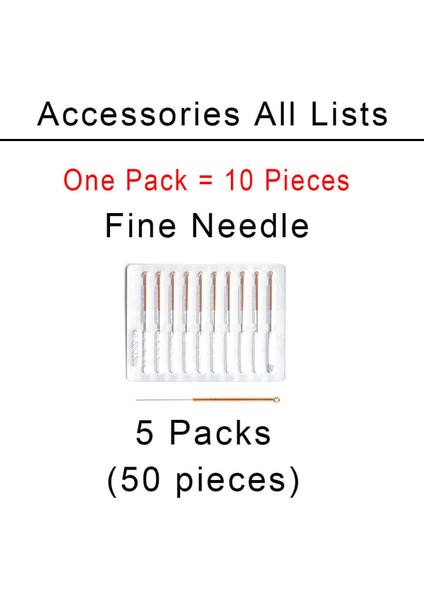 Evrensel Aksesuarlar Köstebek Lazer Plazma Temizleme Kalemi Değiştirilebilir Ince Ince Iğneler Kapak Corase Kalın Iğne Cilt Noktası Dedicatedfine Needle 50X (Ince Iğne 50X) (Yurt Dışından)