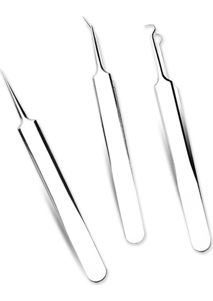 Adet Profesyonel Cımbız 3 Tasarımlar Tırnak Sanat/yüz Bakımı/kirpik Uzatma Siyah Nokta Akne Leke Sivilce Araçları (Yurt Dışından) modelleri