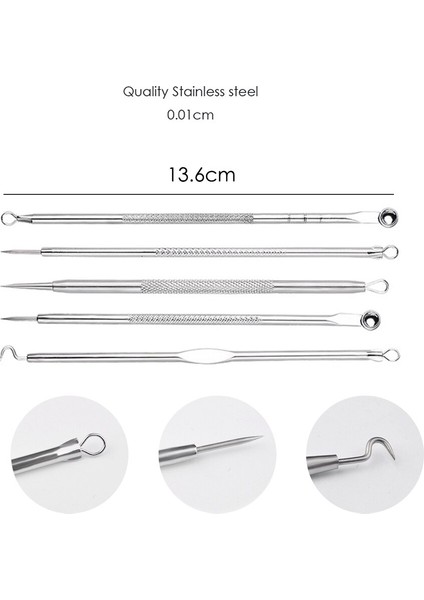 Adet/takım Akne Siyah Nokta Remover Siyah Noktalar Gözenek Temizleyici Iğneler Araçları Yüz Komedon Akne Sivilce Leke Çıkarıcı Sökücü (Yurt Dışından) fiyatları