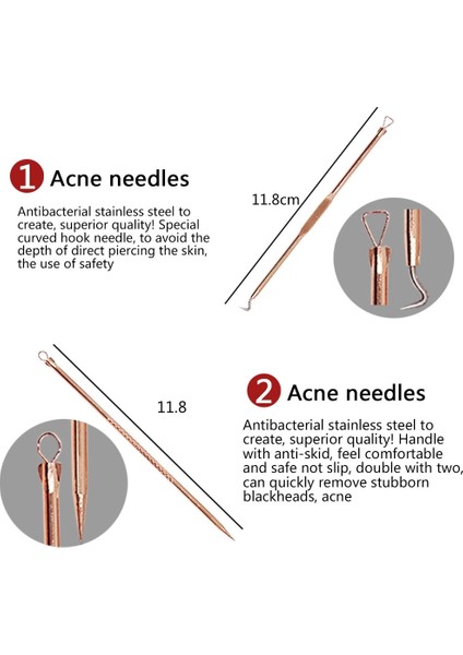 4 Adet/takım Siyah Nokta ve Sivilce Temizleme Iğneleri Akne Sökücü Siyah Kafa Gözenek Temizleyici Derin Temizlik Aracı Yüz Cilt Bakımı Araçları (Yurt Dışından) indirimleri