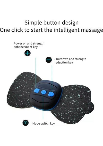 Mini Elektrikli Boyun Masajı Servikal Masaj Omurga Çıkartmalar Meridyen Vücut Masajı Kas Rölyef Ağrısı Sırt Gevşeme Aracı (Yurt Dışından) fiyatları