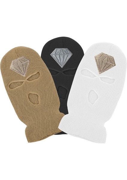 Elmas Glitter Baskılı 3 Delik Tam Yüz Kap Nakış Mektup Kayak Kasketleri Tasarım Sıcak Tutmak Başlık Maskesi Taktik Balaclava Şapka (Yurt Dışından) fiyatları