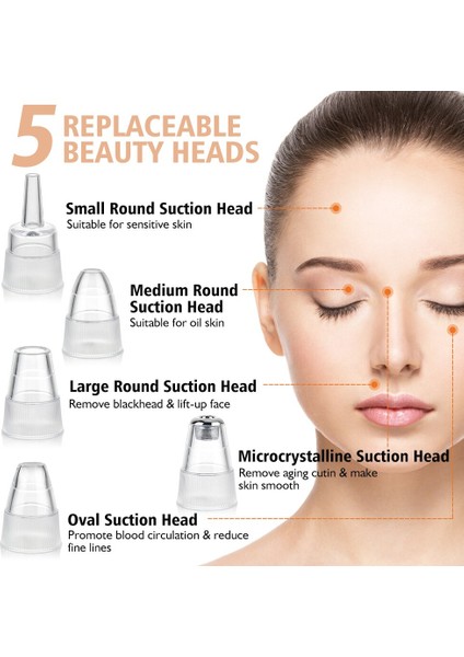 Elektrikli Süpürge Siyah Nokta Giderici Siyah Noktalar Yüz Burun Derin Gözenek Akne Sivilce Temizleme Vakum Emme Güzellik Cihazı Cilt Bakım Araçlarıb（b） (Yurt Dışından) indirimleri