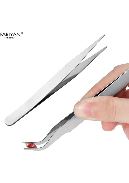 2 Adet Paslanmaz Çelik Toplama Tırnak Sanat Aracı Anti-Manyetik Makası Kesme Cımbız Kavisli Düz Yapay Elmas Glitter (Yurt Dışından) modelleri