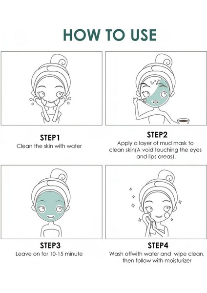 Çamur Yüz Cilt Temizleme Maskesi Doğal Özlü Gözenekleri Küçültmek Yağ Kontrolü (Yurt Dışından) modelleri