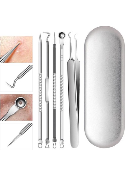 4 5 7 9 Adet Paslanmaz Çelik Siyah Nokta Remover Araçları Kiti Whitehead Sivilce Nokta Komedon Akne Çıkarıcı Sökücü Popper Güzellik Araçları (Yurt Dışından)