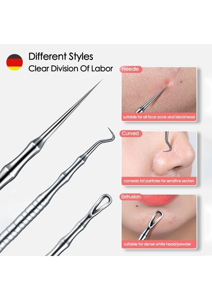 Siyah Nokta Remover Akne Aracı Sivilce Siyah Nokta Klip Cımbız Paslanmaz Çelik Leke Çıkarıcı Sökücü Iğne Aracı Kiti (Yurt Dışından) fırsatları