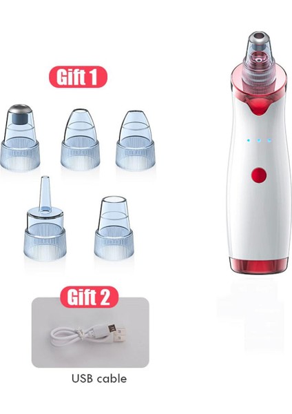 Siyah Nokta Giderici Yüz Elektrikli Akne Temizleyici Siyah Nokta Siyah Nokta Elektrikli Süpürge Aracı Siyah Noktalar Gözenek Temizleyici Machinetype 2 Çantalı (Tip 2 Çantalı) (Yurt Dışından)