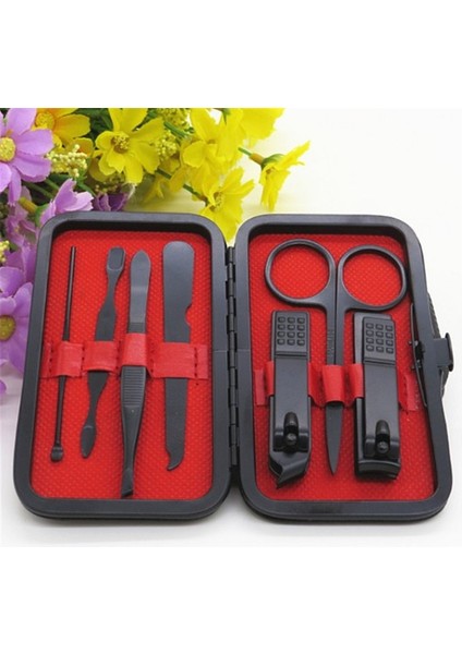 Adet/takım Yeni Siyah Paslanmaz Çelik Manikür Tırnak Makası Pedikür Seti Taşınabilir Seyahat Hijyen Seti Tırnak Giyotin Kesici Alet Seti (Yurt Dışından) indirimleri