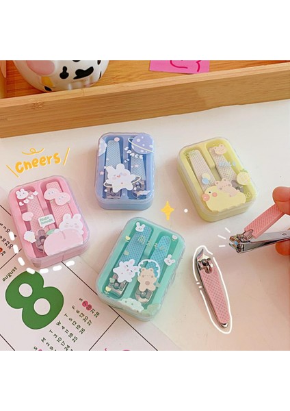 Takım Tırnak Makası Zarif Desen Kaymaz Metal Küçük Tırnak Makası Karikatür Saklama Kutusu Seti Okul Için (Yurt Dışından) modelleri