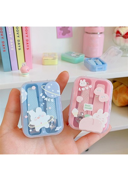 Takım Tırnak Makası Zarif Desen Kaymaz Metal Küçük Tırnak Makası Karikatür Saklama Kutusu Seti Okul Için (Yurt Dışından) fırsatları