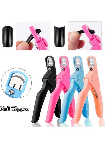 2022 U Tipi Tırnak Makası Yanlış Tırnak Giyotin Fransız Kenar Kesiciler Paslanmaz Çelik Plastik Tırnak Kesim Turuncu Dıy Manikür Araçları (Yurt Dışından)