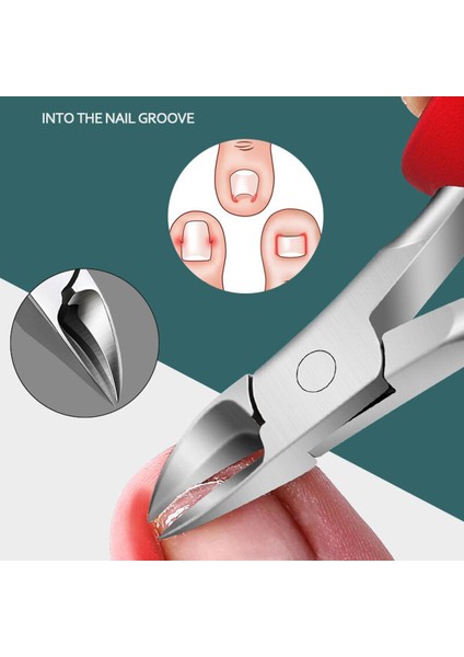 Huiyun Tırnak Makası Batık Ayak Tırnağı Pense Tırnak Eti Kesiciler Manikür Aracı Anti-Splash Paronişi Düzeltme Manikür Paslanmaz (Yurt Dışından)