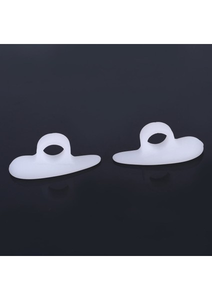 Tek Delikli Ayak Ağrısı Giderici Silikon Parmak Ayırıcı Çekiç Parmak Ortezi - Mikly Beyaz (Yurt Dışından)