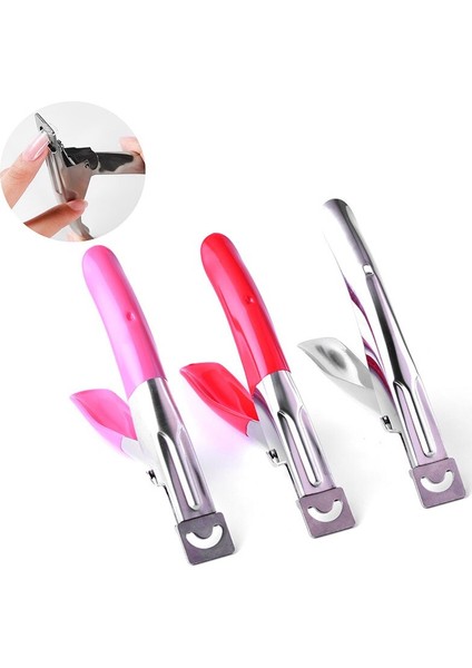 Adet Profesyonel Tırnak 3 Renk Kesme Makinesi Akrilik Tırnaklar Için Yüksek Kalite Paslanmaz Çelik Kafa Çivi Jel Fransız Yanlış Ipuçları Kesici (Yurt Dışından)