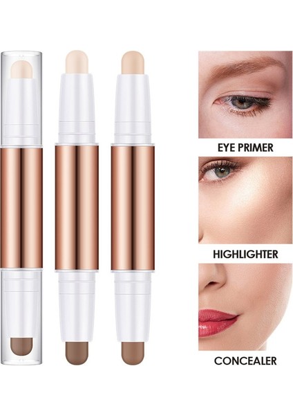 3.6g Kontur Vurgulayıcı Çift Kafa Makyaj Büyülü Kontur Vurgulama Çubukları (Yurt Dışından) indirimleri
