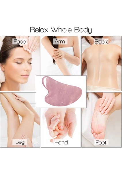 In 1 Doğal Yeşim Taşı Gua Sha Kazıma Çene Kaldırma Guasha Masajı Yüz Cilt Gençleştirme Masaj Gouasha Kazıyıcı Araçları (Yurt Dışından)