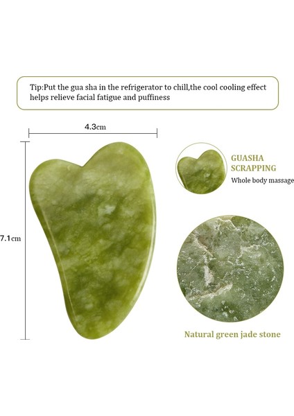 In 1 Doğal Yeşim Taşı Gua Sha Kazıma Çene Kaldırma Guasha Masajı Yüz Cilt Gençleştirme Masaj Gouasha Kazıyıcı Araçları (Yurt Dışından) fiyatları