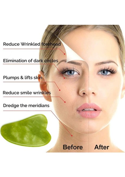 In 1 Doğal Yeşim Taşı Gua Sha Kazıma Çene Kaldırma Guasha Masajı Yüz Cilt Gençleştirme Masaj Gouasha Kazıyıcı Araçları (Yurt Dışından) modelleri