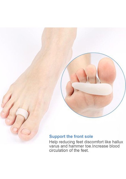 Tek Delikli Ayak Ağrısı Giderici Silikon Parmak Ayırıcı Çekiç Parmak Ortezi - Mikly Beyaz (Yurt Dışından) fırsatları