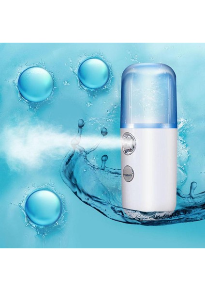 Nano Mist Püskürtücü Mini 30 ml Nano Mister USB Şarj Edilebilir El Yüz Yüz Vücut Buharlayıcı Nemlendirici Cilt Bakımı Taşınabilir Nemlendirici (Yurt Dışından)