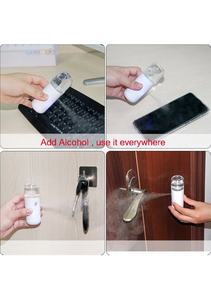 Nano Mist Püskürtücü Mini 30 ml Nano Mister USB Şarj Edilebilir El Yüz Yüz Vücut Buharlayıcı Nemlendirici Cilt Bakımı Taşınabilir Nemlendirici (Yurt Dışından)