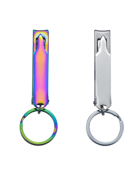 Adet Katlanabilir Ultra-Ince Taşınabilir Paslanmaz Çelik Tırnak Ayak Parmağı Kesici Giyotin Manikür Pedikür Aracı Tırnak Makası Anahtarlık (Yurt Dışından)