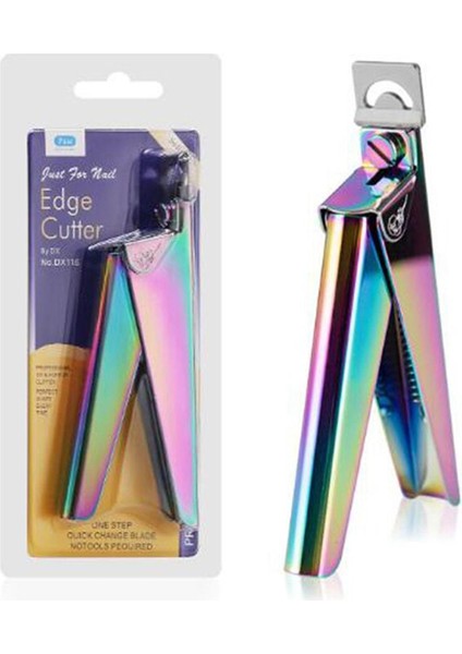 Gökkuşağı Nail Art Clipper Kenar Kesiciler Parmak Ayak Araçları Düzeltici Yanlış Nail Ipuçları Makas Paslanmaz Çelik Tırnak Manikür Araçları (Yurt Dışından)