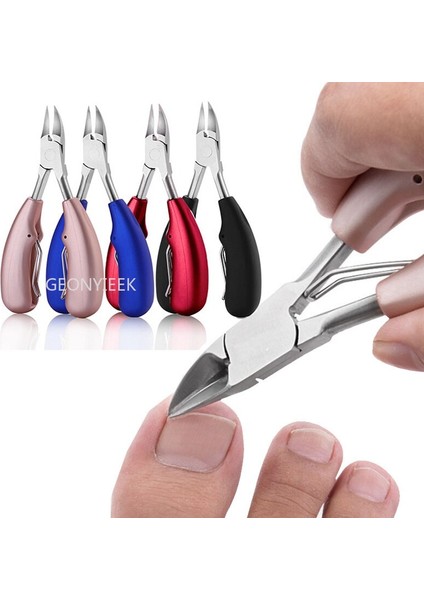 Paslanmaz Çelik Tırnak Eti Makası Profesyonel Sökücü Makas Parmak Bakımı Manikür Tırnak Makası Ölü Cilt Araçları Altın ve Şerit (Yurt Dışından)