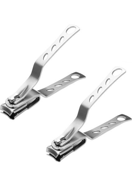 2x Paslanmaz Çelik Tırnak Ipuçları Clipper Giyotin Manikür Nail Art Ayak Parmakları Clippers Araçları (Yurt Dışından)