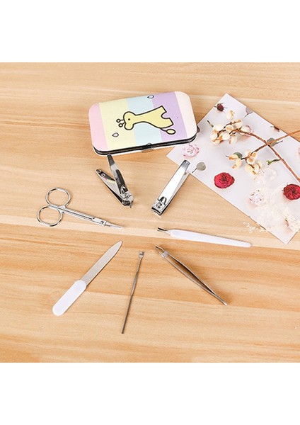 Adet/takım Yeni Manikür Sevimli Karikatür Baskılı Tırnak Klip Seti Profesyonel Tırnak Bakım Seti Seyahat Taşınabilir (Yurt Dışından) fırsatları