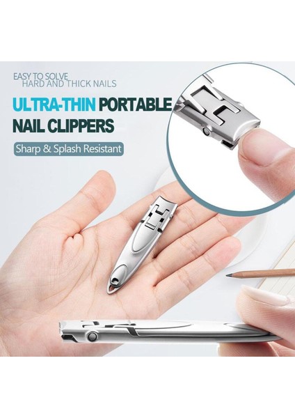 Yeni Ultra-Ince Taşınabilir Sıçramaya Dayanıklı Tırnak Makası Tırnak Makası Ayak Tırnağı Parlatma Manikür Makas Pense Pedikür Aracı (Yurt Dışından)