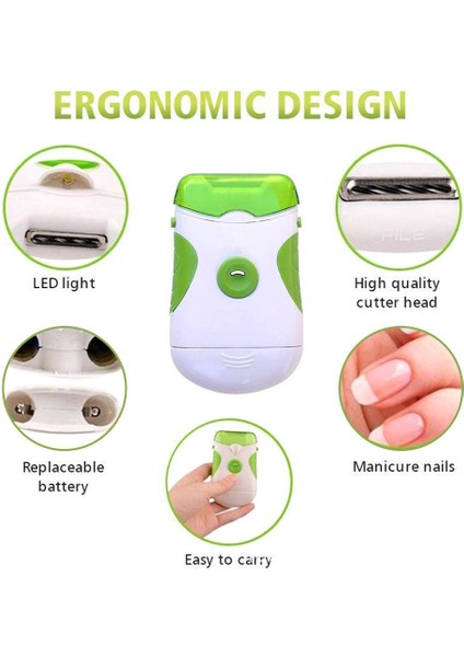 Taşınabilir Elektrikli Tırnak Makası Tırnak Törpüsü Manikür Pedikür Setleri Çıkarılabilir Kafa ve LED Lamba ile Tırnak Manikür Güzellik Araçları (Yurt Dışından) fırsatları