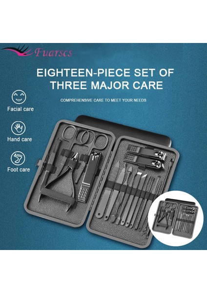 Fuarscs7/10//12/16/18 Adet Manikür Kesiciler Tırnak Makası Seti Ev Paslanmaz Çelik Kulak Kaşık Tırnak Makası Pedikür Tırnak Scis (Yurt Dışından)