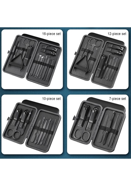 Fuarscs7/10//12/16/18 Adet Manikür Kesiciler Tırnak Makası Seti Ev Paslanmaz Çelik Kulak Kaşık Tırnak Makası Pedikür Tırnak Scis (Yurt Dışından) fiyatları