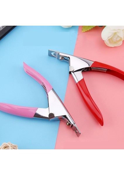 Profesyonel Tırnak Sanat Makası U Kelime Fransız Yanlış Ipuçları Kenar Tırnak Kesici Pembe Manikür Paslanmaz Çelik Kafa Tırnak Sanat Araçları (Yurt Dışından) fırsatları