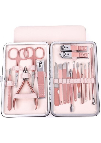 18 Adet/takım Tırnak Makası Manikür Pedikür Seti Taşınabilir Makas Kutusu ile Paslanmaz Çelik Tırnak Kesici Alet Kiti Tırnak Takım Elbise (Yurt Dışından) fırsatları