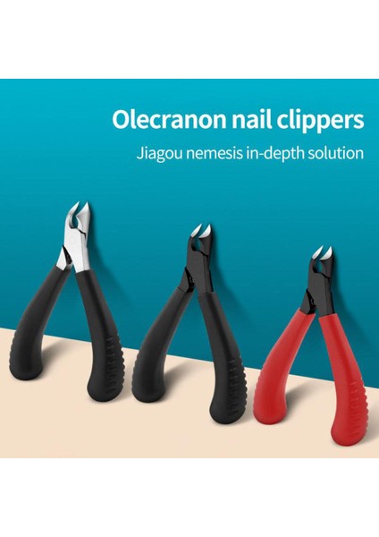 Paslanmaz Çelik Çift Çatal Bahar Kauçuk ve Plastik Olecranon Manikür Pensesi Tırnak Makası Tırnak Batık Tırnak Manikür Aracı (Yurt Dışından)