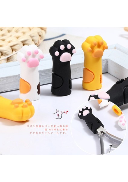 Kedi Paw Koruyucu Kapak Tırnak Eti Tırnak Makası Clipper Pençe Silikon Anti-Sonbahar Kapak Nail Art Cımbız Ölü Cilt Makas Kılıfı (Yurt Dışından) modelleri