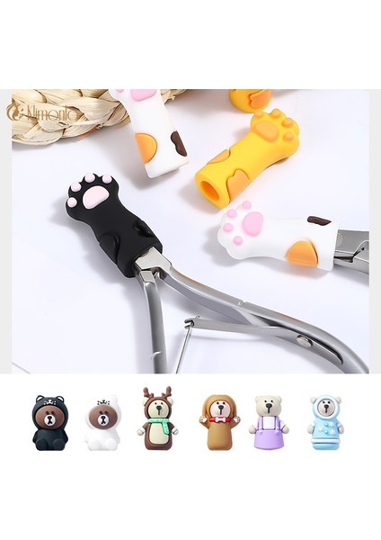 Kedi Paw Koruyucu Kapak Tırnak Eti Tırnak Makası Clipper Pençe Silikon Anti-Sonbahar Kapak Nail Art Cımbız Ölü Cilt Makas Kılıfı (Yurt Dışından) indirimleri